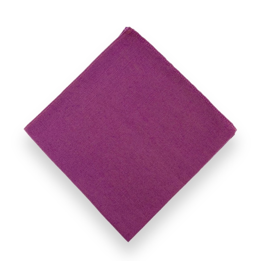 Orchid Purple w/ Gold Shot Silk Pocket Square Handkerchief